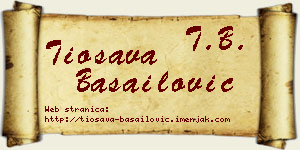 Tiosava Basailović vizit kartica